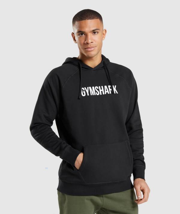 Panske Mikiny S Kapucňou Gymshark Apollo Čierne | ES5963810